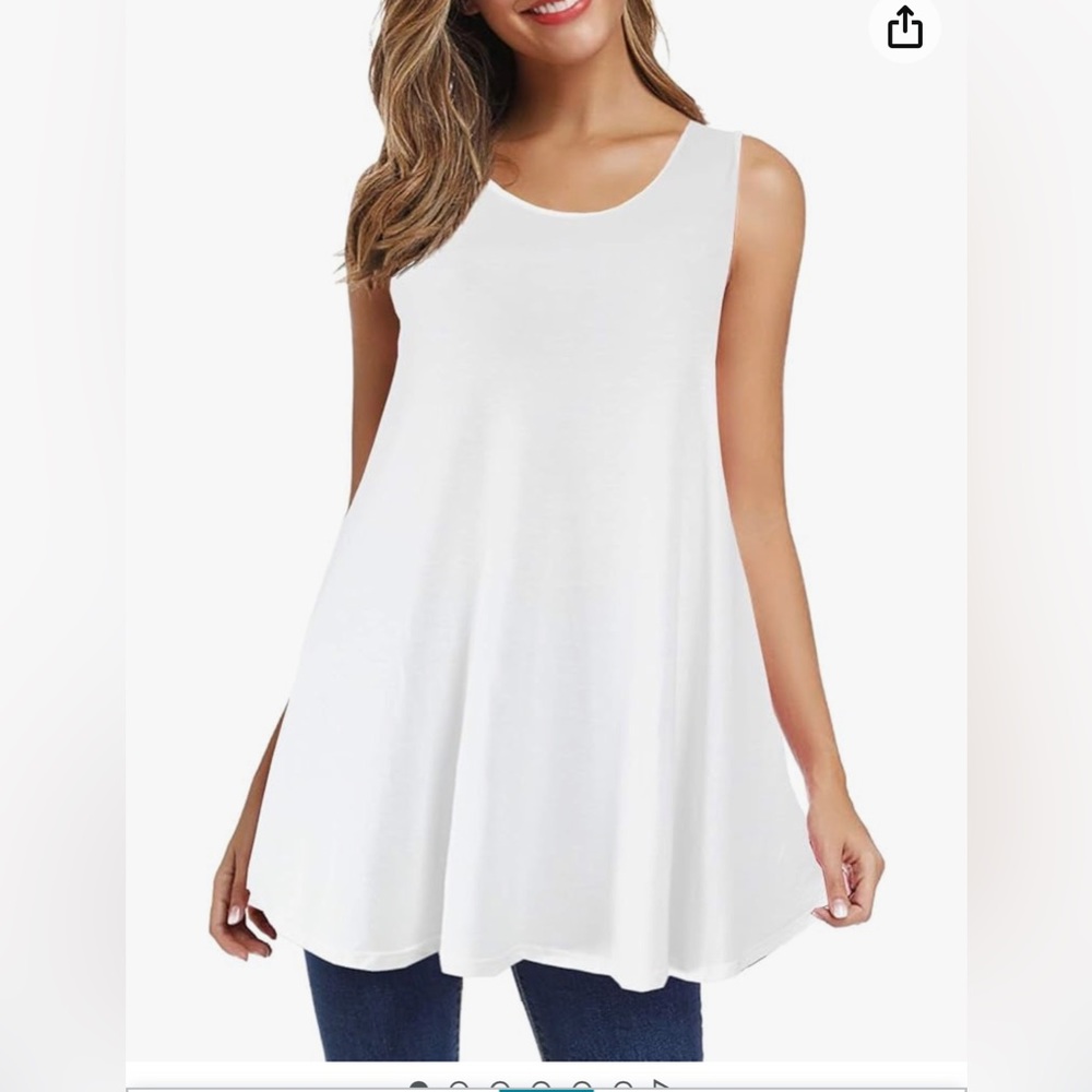 Long Sleeveless white shirt